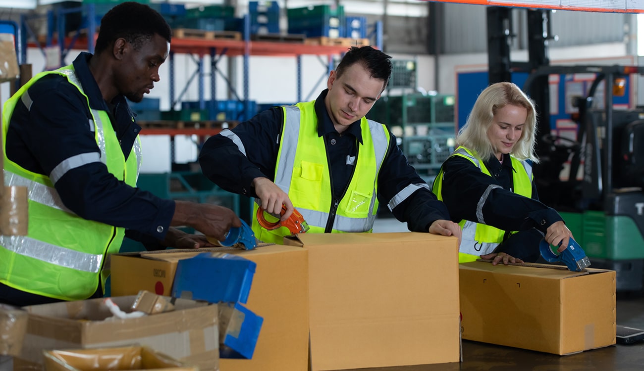 Efficiënte Magazijn Inpakkers